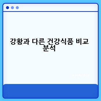 강황과 다른 건강식품 비교 분석
