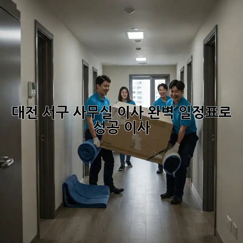 대전 서구 사무실 이사, 완벽 일정표로 성공 이사!
