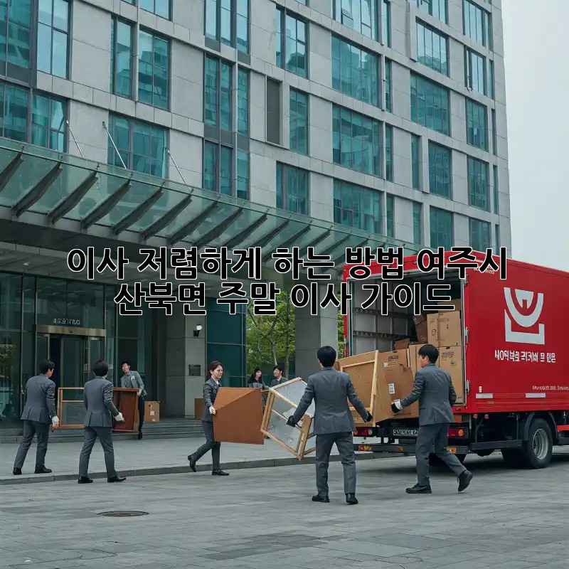 이사 저렴하게 하는 방법: 여주시 산북면 주말 이사 가이드