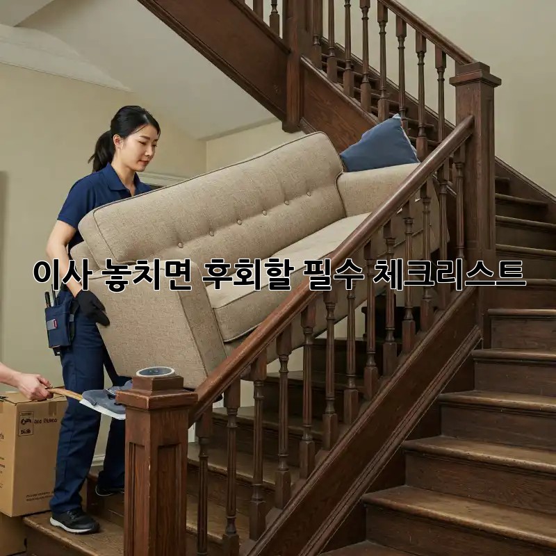 이사, 놓치면 후회할 필수 체크리스트!